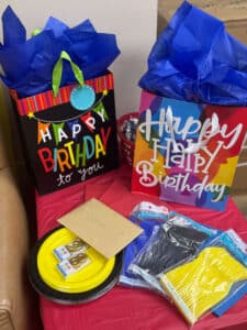 Celebrating Brycen’s birthday at Knollwood Retirement Community