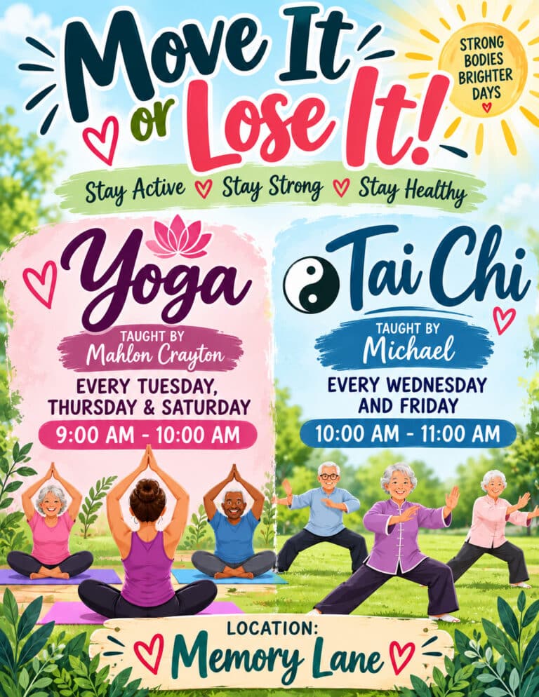Stay active and healthy with Yoga and Tai Chi classes at Knollwood!